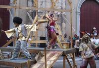 El parque de la Catedral fue escenario propicio para la función