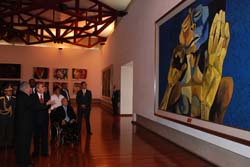 Visita Raúl Castro Capilla del Hombre en Ecuador 